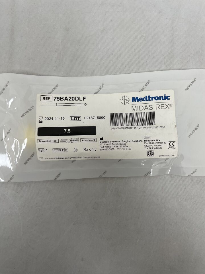 75BA20DLF - MEDTRONIC - Midas Rex Diamond Ball Fine Cutting Burr, 2 mm Head Diameter, 7.5 cm Length, (EA) - ( Expiry Date: 2024-11-16 )
