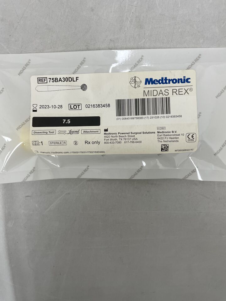 75BA30DLF - MEDTRONIC - Midas Rex Legend, Ball Diamond Fine Long 7.5cm, 3mm, (EA) - ( Expiry Date: 2023-10-28 )