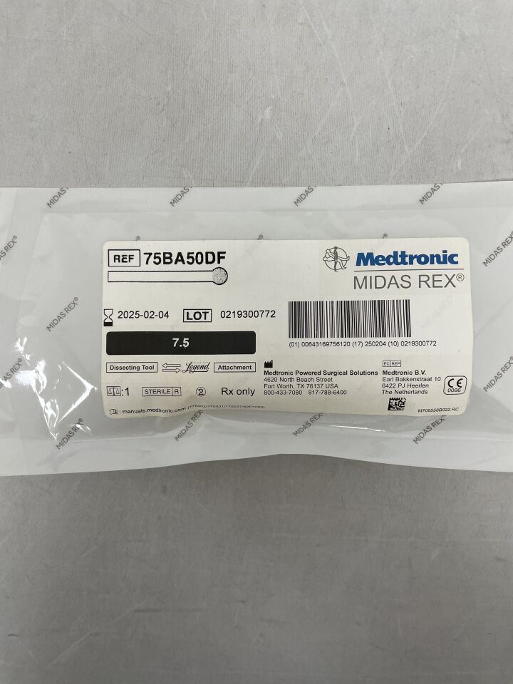 75BA50DF - MEDTRONIC - Midas Rex Diamond Ball Fine Cutting Burr, 5 mm Head Diameter, 7.5 cm Length, (EA) - ( Expiry Date: 2025-02-04 )