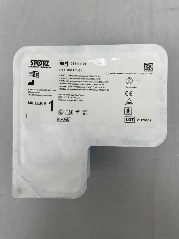 051111-01 - STORZ - C-MAC S Video Laryngoscope Miller 1 , ( EA ) - ( Expiry Date : 2099-12-31 )