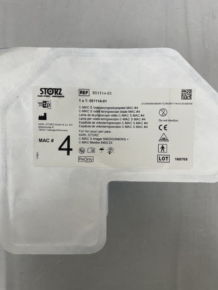 051114-01 - STORZ - C-MAC S Video Laryngoscope MAC 4 , ( ) - ( Expiry Date : 2099-12-31 )