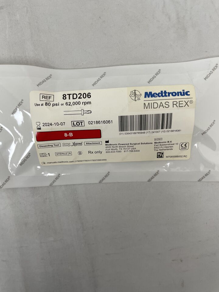 8TD206 - MEDTRONIC - Midas Rex Legend Twist Drill 8cm, 2mm, 6mm Depth, (EA) - ( Expiry Date: 2024-10-07 )