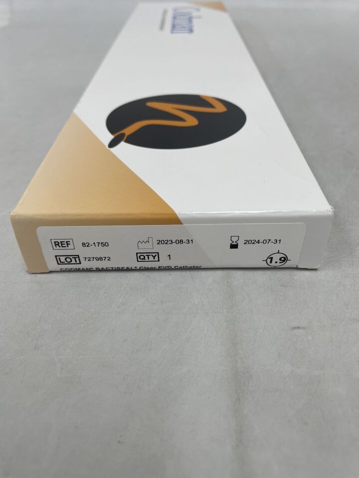 82-1750 - INTEGRA - Bactiseal Clear EVD Catheter 1.9mm I.D. Catheter Set - 35mm Ventricular Catheter, Stylet, Connector, Cap, Catheter Anchoring Clip, Trocar, (BX/1) - ( Expiry Date: 2024-07-31 )
