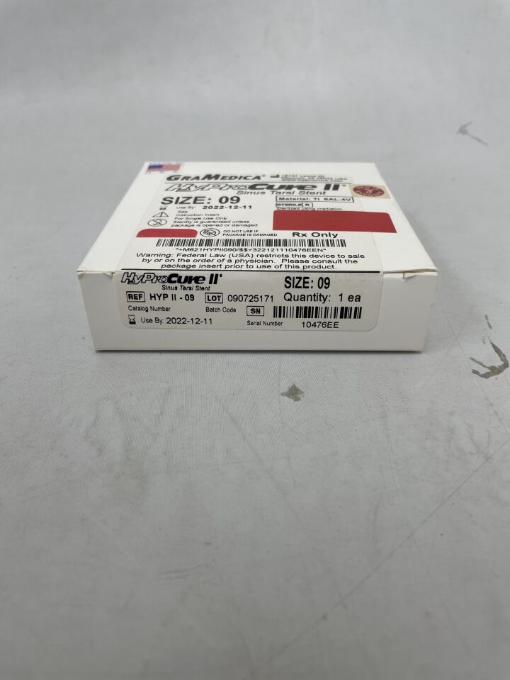 HYPII-09 - GRAMEDICA - HyProCure II Sinus Tarsi Stent, Size - 9, (BX/1) - ( Expiry Date: 2022-12-11 )