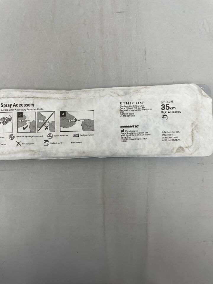 3922S - ETHICON - EVICEL Laparoscopic Airless Spray Accessory, 35cm, (EA) - ( Expiry Date: 2022-02-19 )