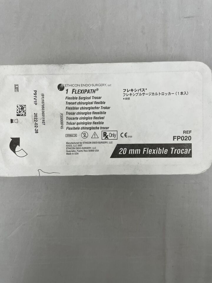 FP020 - ETHICON - Flexipath Flexible Thoracic Trocar, 20 dia. x 80 mm Length, (EA) - ( Expiry Date: 2022-02-28 )