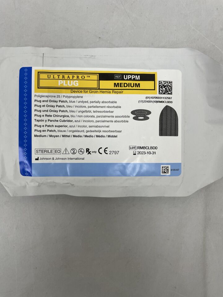 UPPM - ETHICON - Ultrapro Plug Hernia System, Medium, 4 cm Anchor, (EA) - ( Expiry Date: 2023-10-31 )