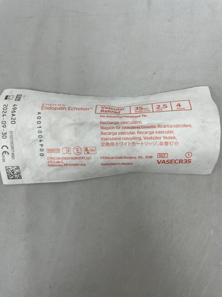 VASECR35 - ETHICON - Echelon Endopath Stapler Reload, For Advanced Placement Tip, () - ( Expiry Date: 2024-09-30 )