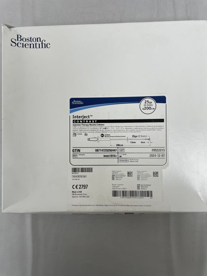 1816 - BOSTON SCIENTIFIC - Interject Contrast Injection Therapy Needle Catheter, 25Ga x 200cm, () - ( Expiry Date: 2024-12-07 )