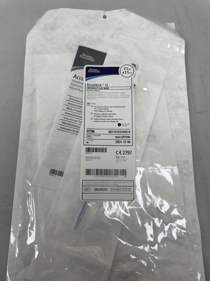 20704 - BOSTON SCIENTIFIC - AccuStick II Introducer System - 21G x 15cm, (EA) - ( Expiry Date: 2024-12-06 )