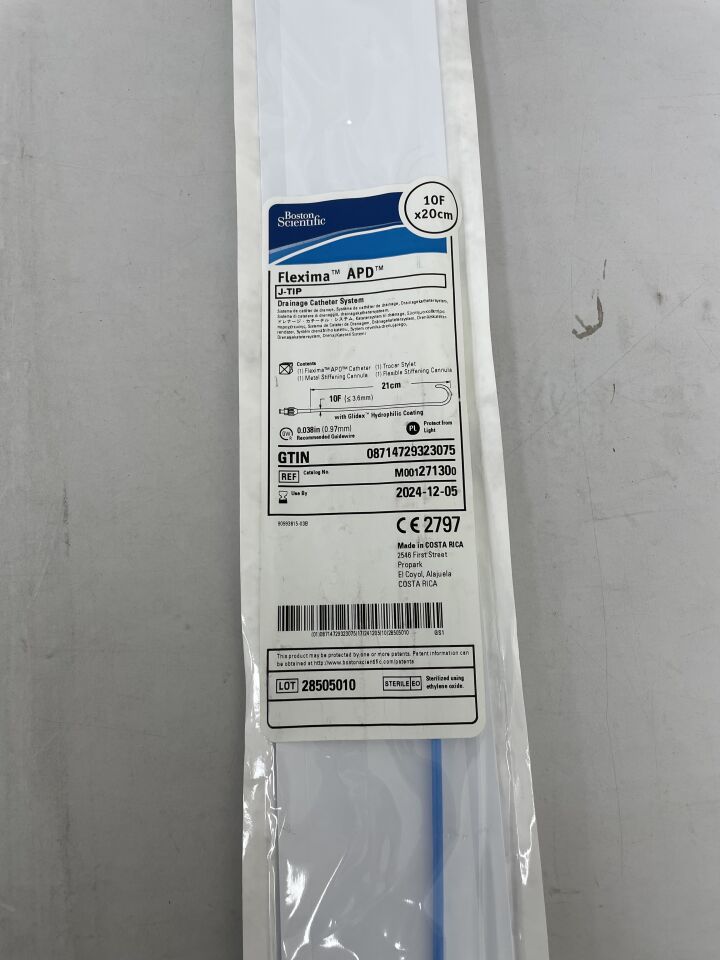 27130 - BOSTON SCIENTIFIC - Flexima APD Drainage Catheter System, J-Tip, 10F x 20cm, () - ( Expiry Date: 2024-12-05 )