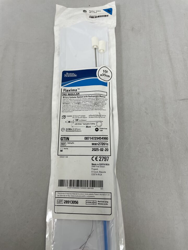 27261 - BOSTON SCIENTIFIC - Flexima Ro Regular Biliary Catheter System With Radiopaque Marker 10F x 35cm, () - ( Expiry Date: 2025-02-20 )