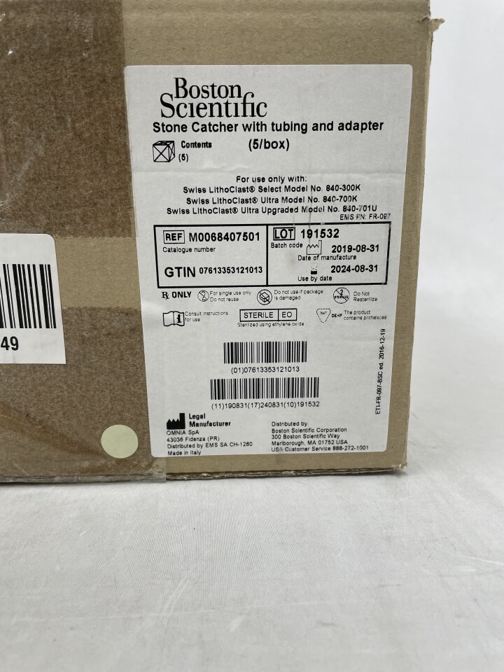 840750 - BOSTON SCIENTIFIC - Stone Catcher With Tubing and Adapter, (BX/5) - ( Expiry Date: 2024-08-31 )