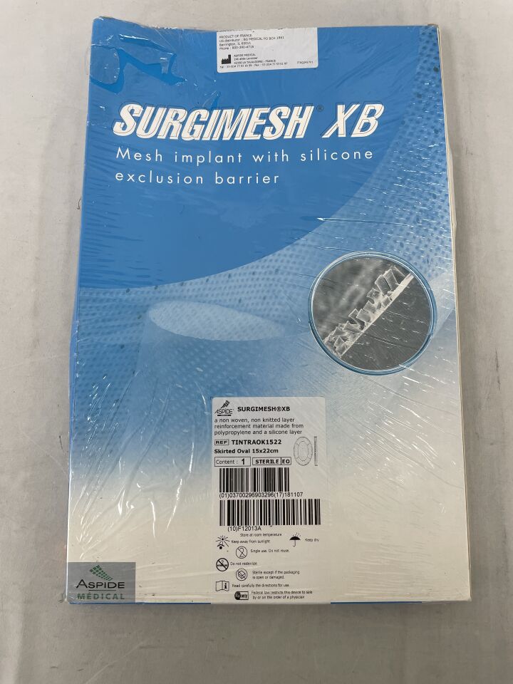 TINTRAOK1522 - APSIDE MEDICAL - SURGIMESH XB OVAL, 15 x 22cm, (BX/1)