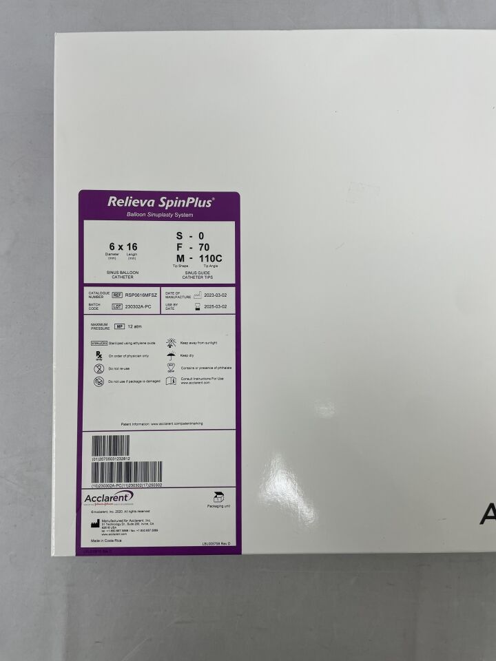RSP0616MFS - ACCLARENT - RELIEVA SPINPLUS BALLOON SINUPLASTY SYSTEM, 6x16 3 GUIDE KIT, ()