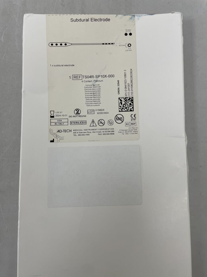 TS04R-SP10X-000 - ADTECH MEDICAL - Subdural Electrode, 4 Contract, (BX/1) - ( Expiry Date: 2024-10-01 )
