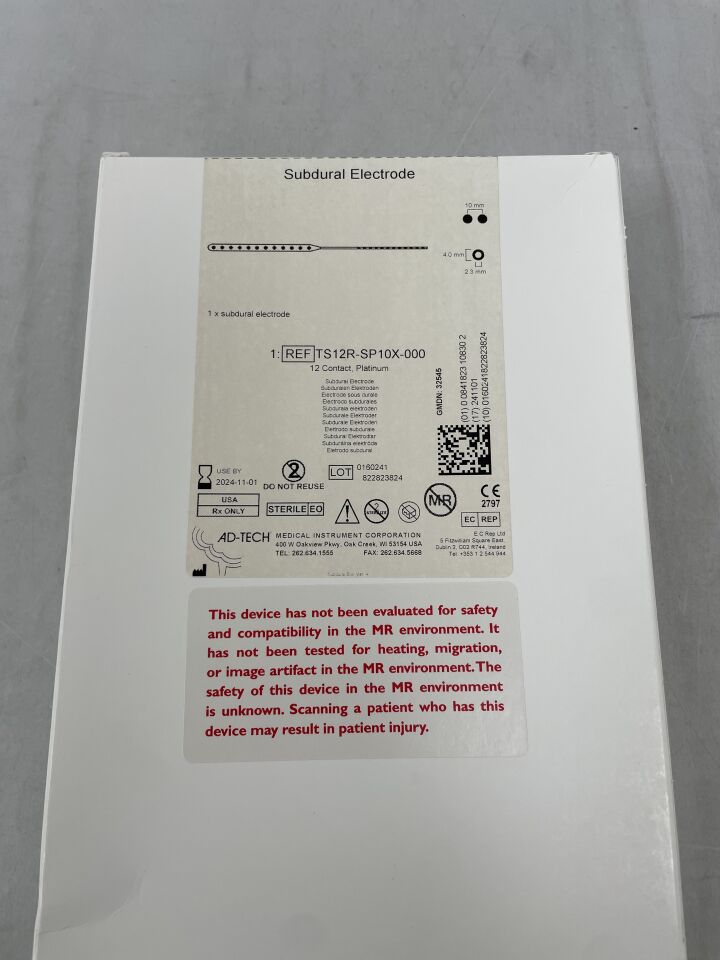 TS12R-SP10X-000 - ADTECH MEDICAL - Subdural Electrode, 12 Contact, (BX/1) - ( Expiry Date: 2024-11-01 )