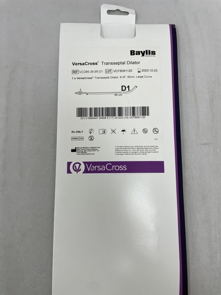 VCD85-35-95-D1 - BAYLIS MEDICAL - VersaCross Transseptal Dilator,Large Curve, 8.5F, (BX/1) - ( Expiry Date: 2023-12-23 )