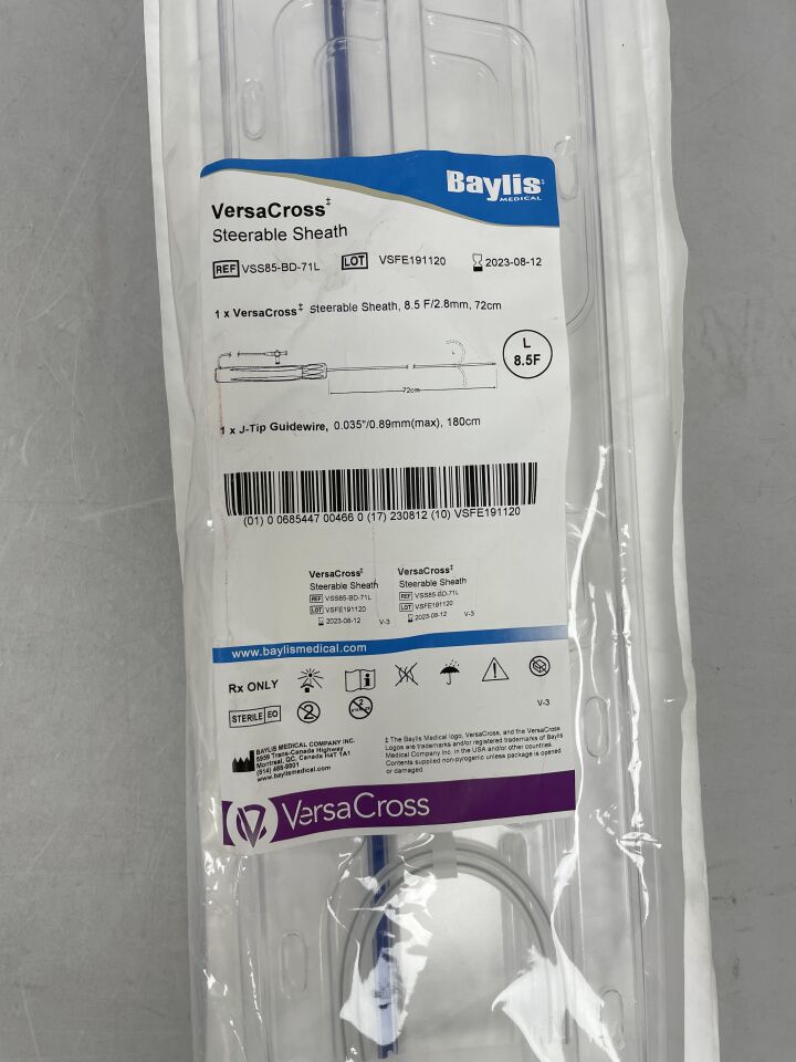 VSS85-BD-71L - BAYLIS MEDICAL - VersaCross Steerable Sheath, Size- Large, 8.5F, (EA) - ( Expiry Date: 2023-08-12 )