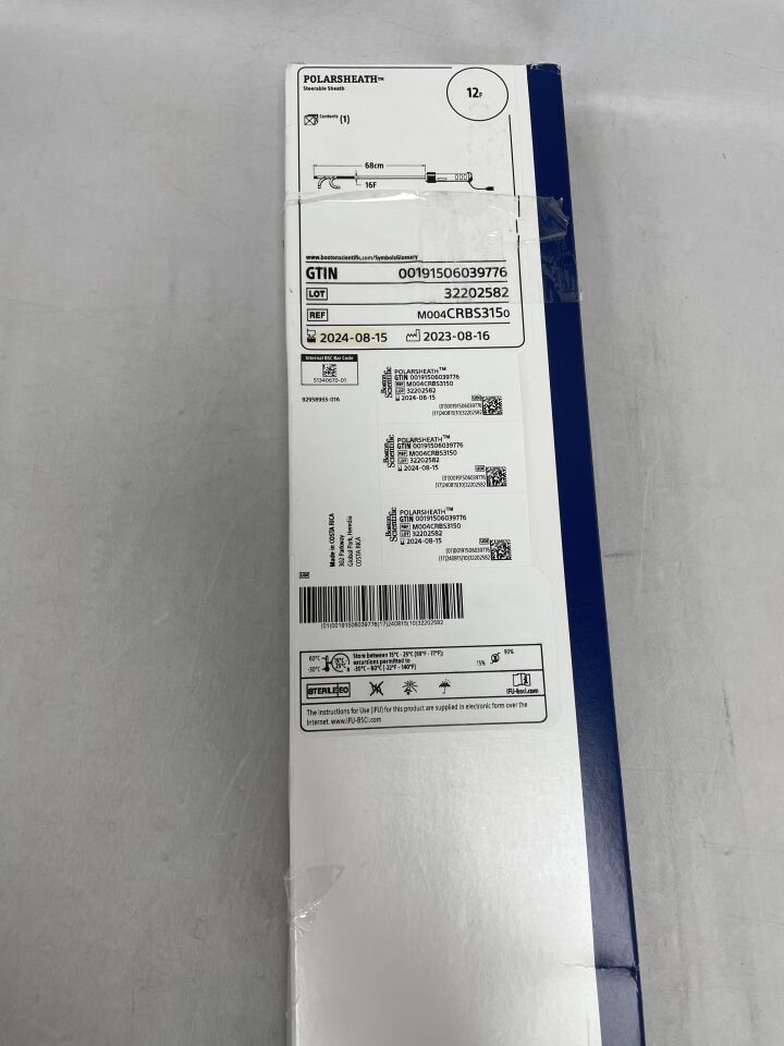 CRBS315 - BOSTON SCIENTIFIC - POLARSHEATH Steerable Sheath, 12F, (BX/1) - ( Expiry Date: 2024-08-15 )