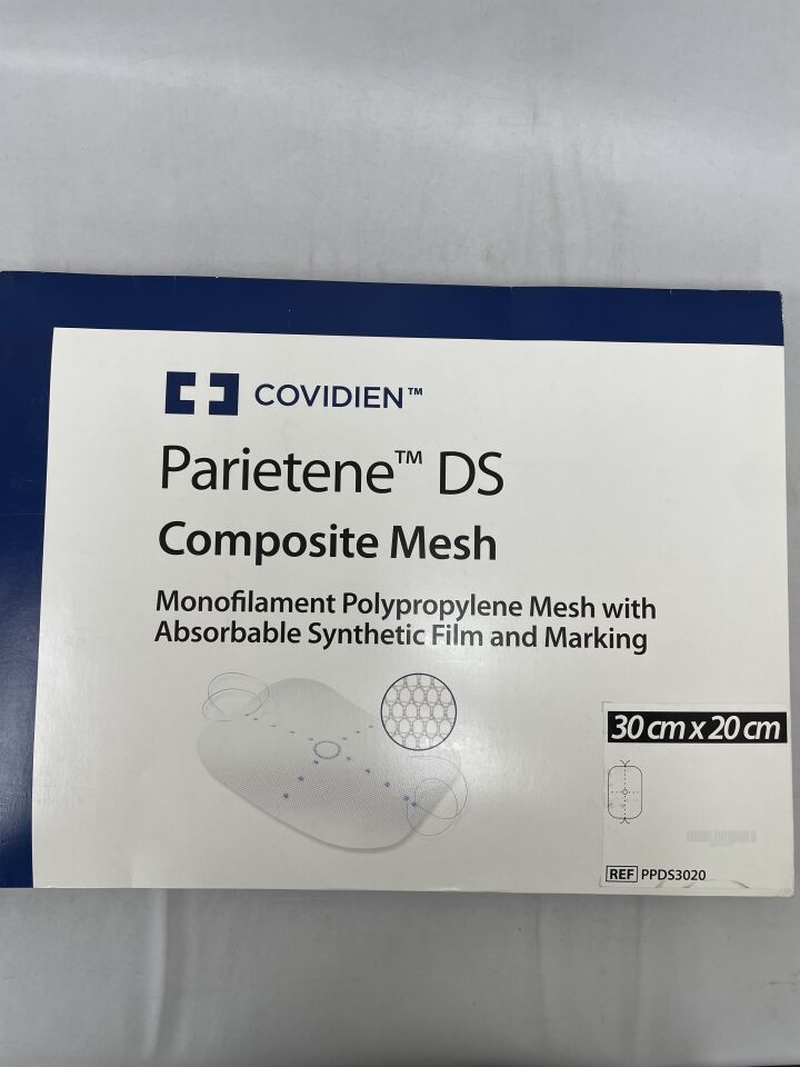PPDS3020 - COVIDIEN - Parietene DS Polypropylene Composite Mesh, 30 L x 20 cm W, White, (BX/1) - ( Expiry Date: 2024-06-30 )