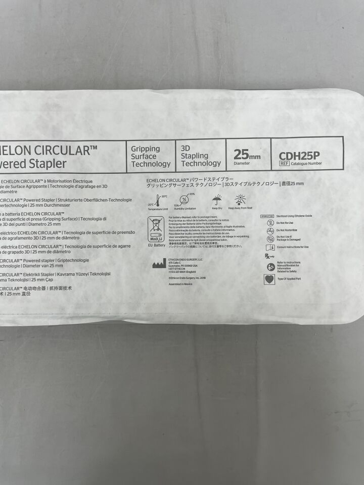 CDH25P - ETHICON - Echelon Circular Powered Stapler with Gripping Surface Technology and 3D Staples, 25 mm Size
, (BX/1) - ( Expiry Date: 2024-03-31 )