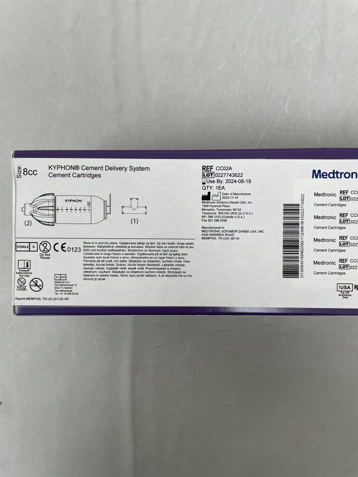 CC02A - MEDTRONIC - Kyphon Cement Delivery Cartridges, (BX/1) - ( Expiry Date: 2024-08-26 )