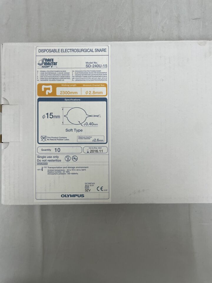 SD-240U-15 - OLYMPUS - SnareMaster 2.8mm x 230cm x 15mm, Soft Oval
, () - ( Expiry Date: 2016-11-30 )