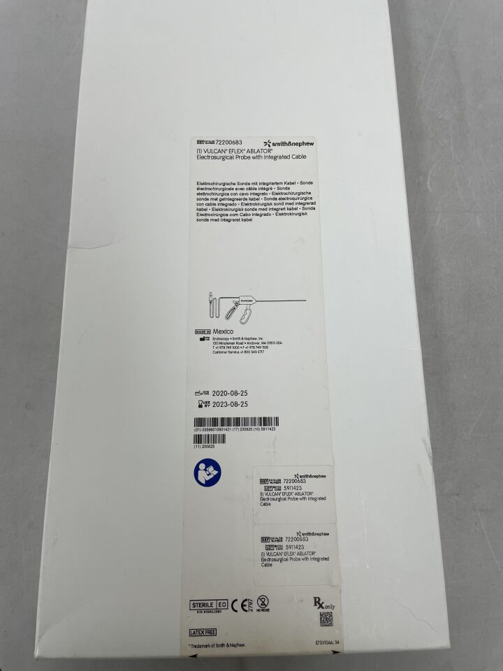 72200683 - SMITH & NEPHEW - Dyonics Eflex Monopolar Ablation Probe with Integrated Cable, Black, () - ( Expiry Date: 2023-08-25 )