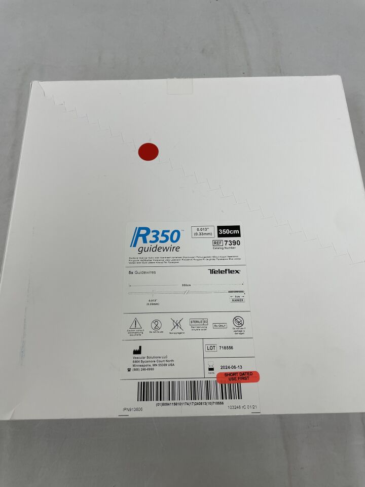 7390 - TELEFLEX - R350 Guidewire 0.013" x 350cm, 5cm Marker Tip, (BX/5) - ( Expiry Date: 2024-06-13 )
