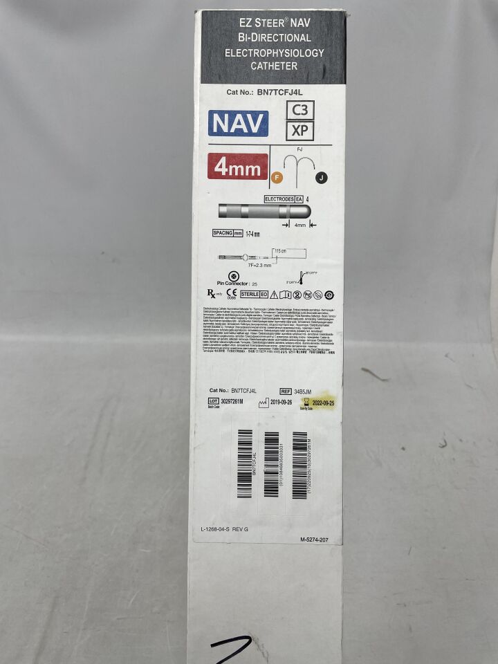 BN7TCFJ4L - BIOSENSE WEBSTER - EZ STEER NAV Bi-Directional Electrophysiology Catheter - 1-7-4mm - F-J Curve - 7Fr x 115cm, (BX/1) - ( Expiry Date: 2022-09-25 )