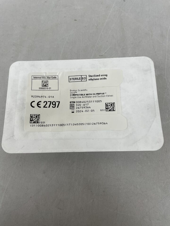 SUV-617 - BOSTON SCIENTIFIC - Orca Single Use Air/Water and Suction Valves Compatible with Olympus, (EA) - ( Expiry Date: 2024-02-05 )