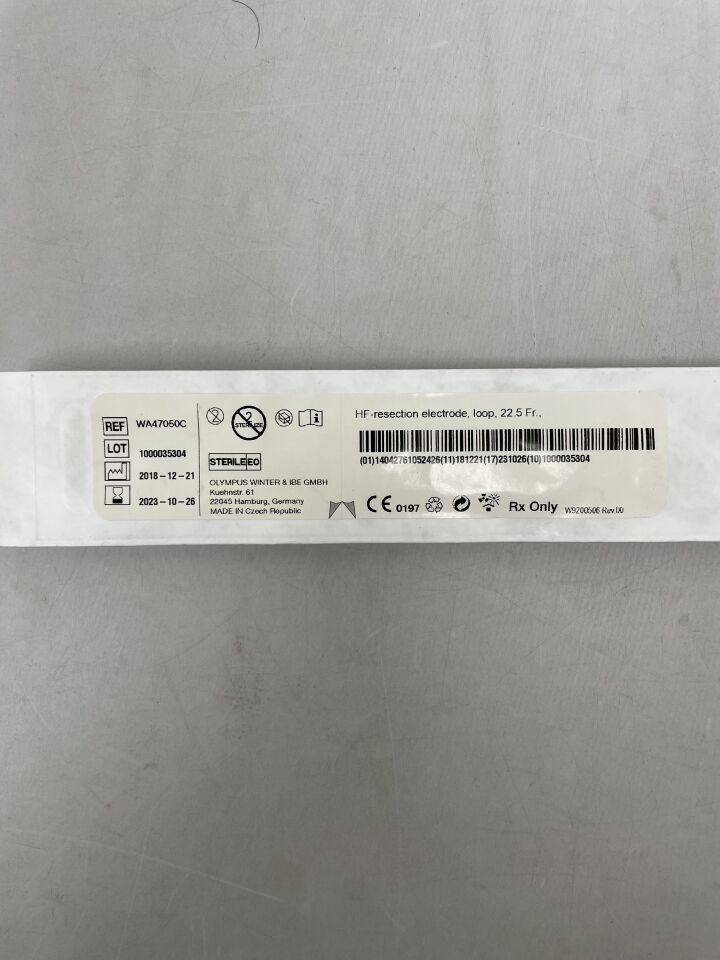WA47050C - OLYMPUS - HF-Resection Electrode For OES 4000 Hysteroscope, 22.5 Fr Size, 12 Degree Loop
, () - ( Expiry Date: 2024-01-01 )