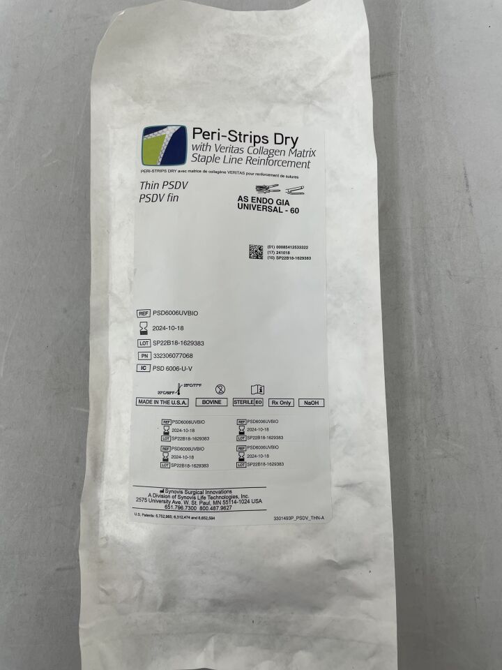 PSD6006UV - SYNOVIS - Peri-Strips Dry with Veritas for Medtronic Endo GIA Universal 60 (Does Not Include PSD Gel), () - ( Expiry Date: 2024-10-18 )