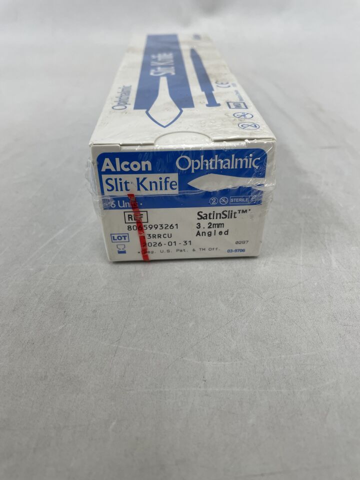 8065993261 - ALCON - Ophthalmic Satin Slit Knife 3.2mm Angled, (BX/6) - ( Expiry Date: 2026-01-31 )