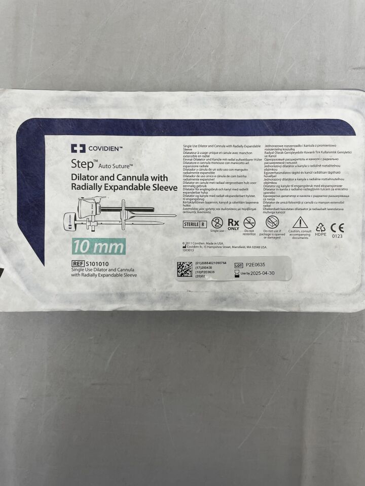 S101010 - COVIDIEN - Step Auto Suture Dilator And Cannula w/ Radially Expandable Sleeve, 10mm , ( EA ) - ( Expiry Date : 2025-04-30 )