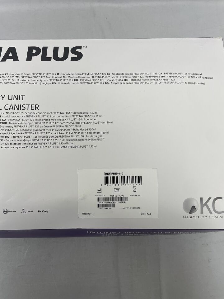 PRE4010 - KCI - Prevena Plus 125 Therapy Unit w/Prevena Plus 150ml Canister (14 Day) , ( BX/1 ) - ( Expiry Date : 2027-01-31 )