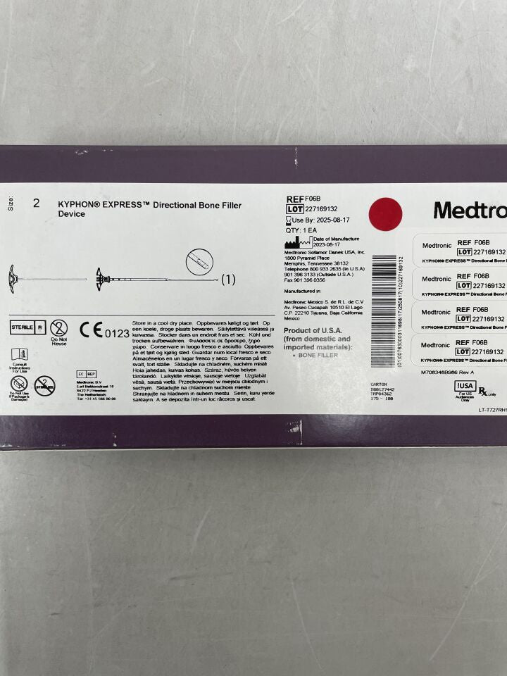 F06B - MEDTRONIC - Kyphon Express Directional Bone Filler Device, Size 2 , ( BX/1 ) - ( Expiry Date : 2025-08-17 )