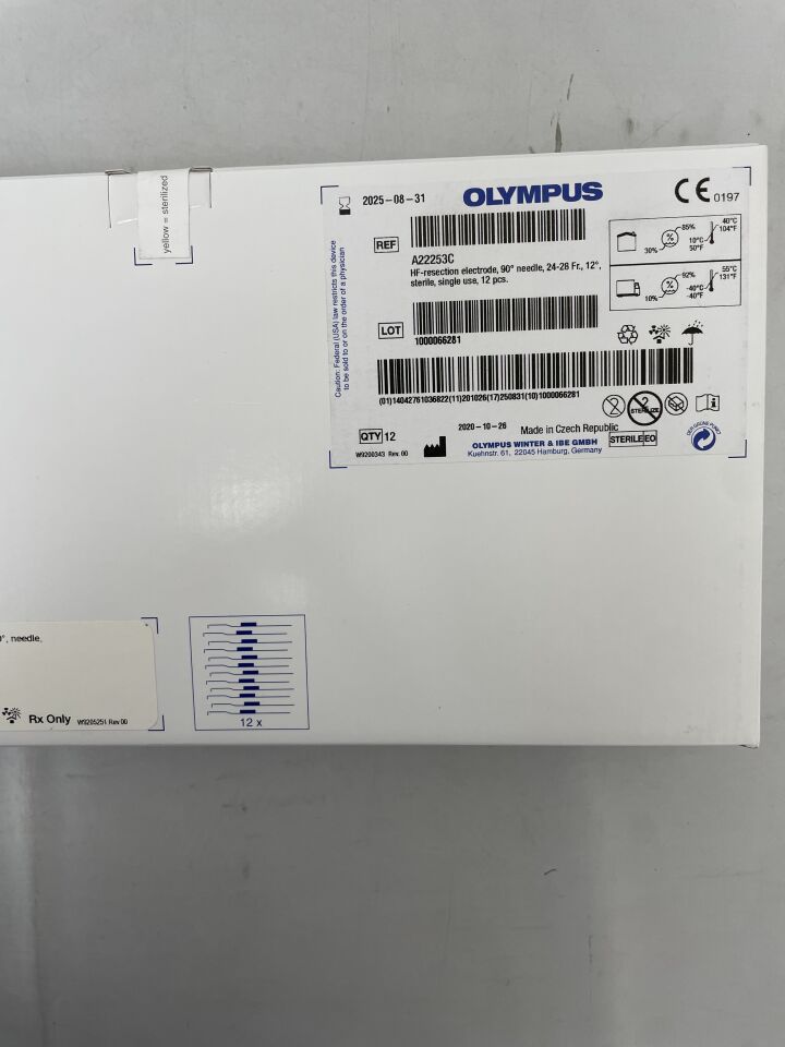 A22253C - 奧林巴斯 - 高頻切除電極:90°針頭,(BX/12)-(有效期至:2025-08-31)