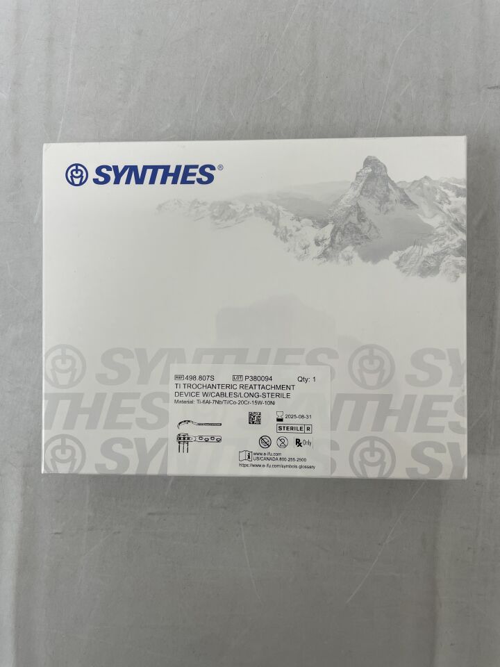 498.807S - SYNTHES - Ti Trochanteric Reattachment Device W/Cables/Long-Sterile , (BX/1) - ( Expiry Date: 2025-08-31 )