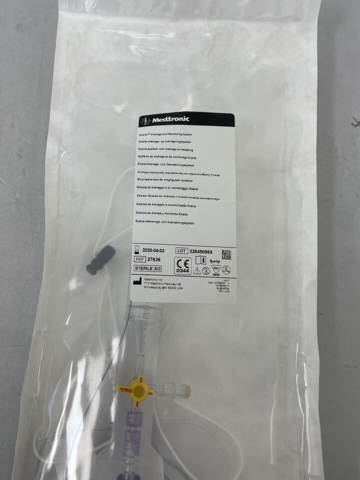 27636 - MEDTRONIC - Exacta Drainage and Monitoring System , ( EA ) - ( Expiry Date : 2028-04-03 )