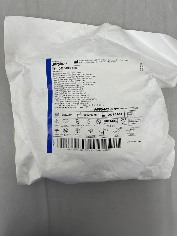 0620-040-660 - STRYKER - Pneumo Sure High Flow Tube Set , ( EA ) - ( Expiry Date : 2025-09-01 )