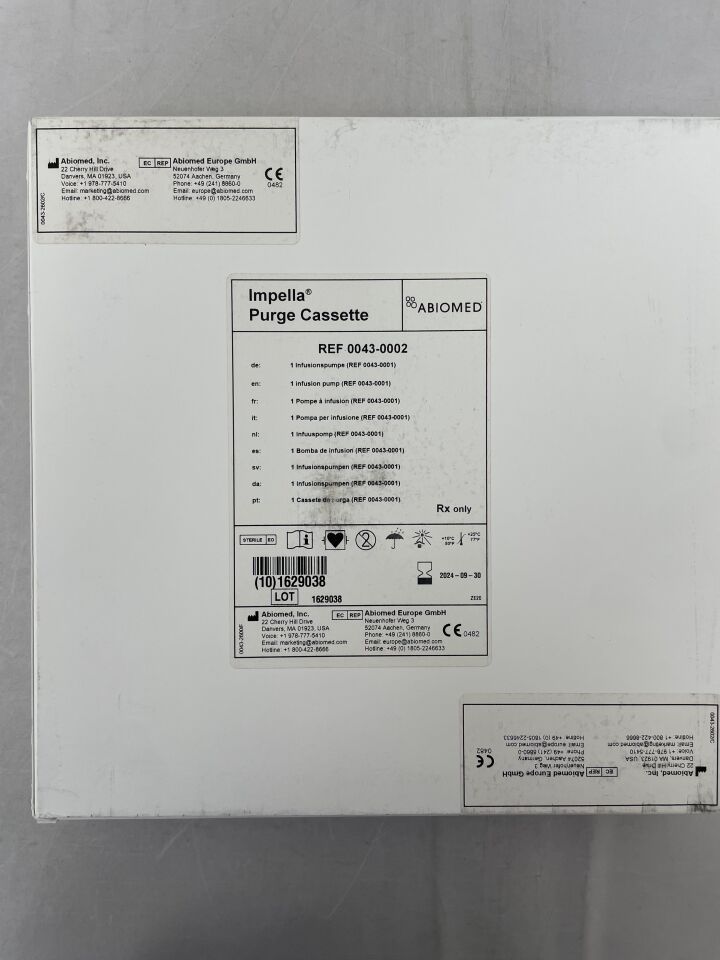 0043-0002 - ABIOMED - Purge Cassette for the Impella Controller, (BX/1) - ( Expiry Date: 2024-09-30 )