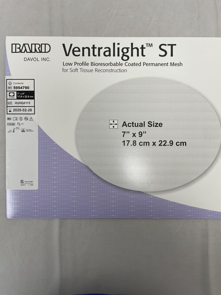 5954790 - BARD - Ventralight ST Mesh, Ellipse 7" x 9", (BX/1) - ( Expiry Date: 2025-02-28 )