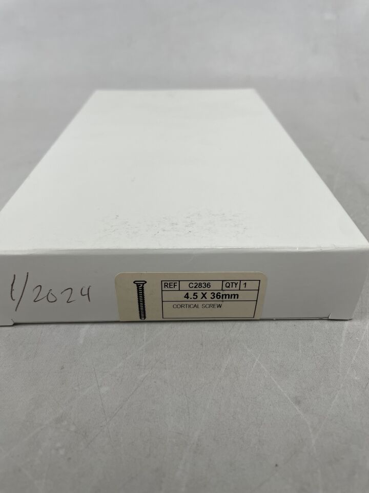 C2836 - CONMED - Cortical screw, 4.5x36mm, (BX/1) - ( Expiry Date: 2024-01-04 )
