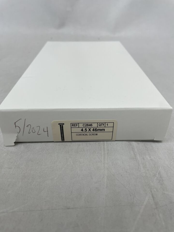 C2846 - CONMED - Cortical Screw, 4.5mm x 46mm, (BX/1) - ( Expiry Date: 2024-05-20 )