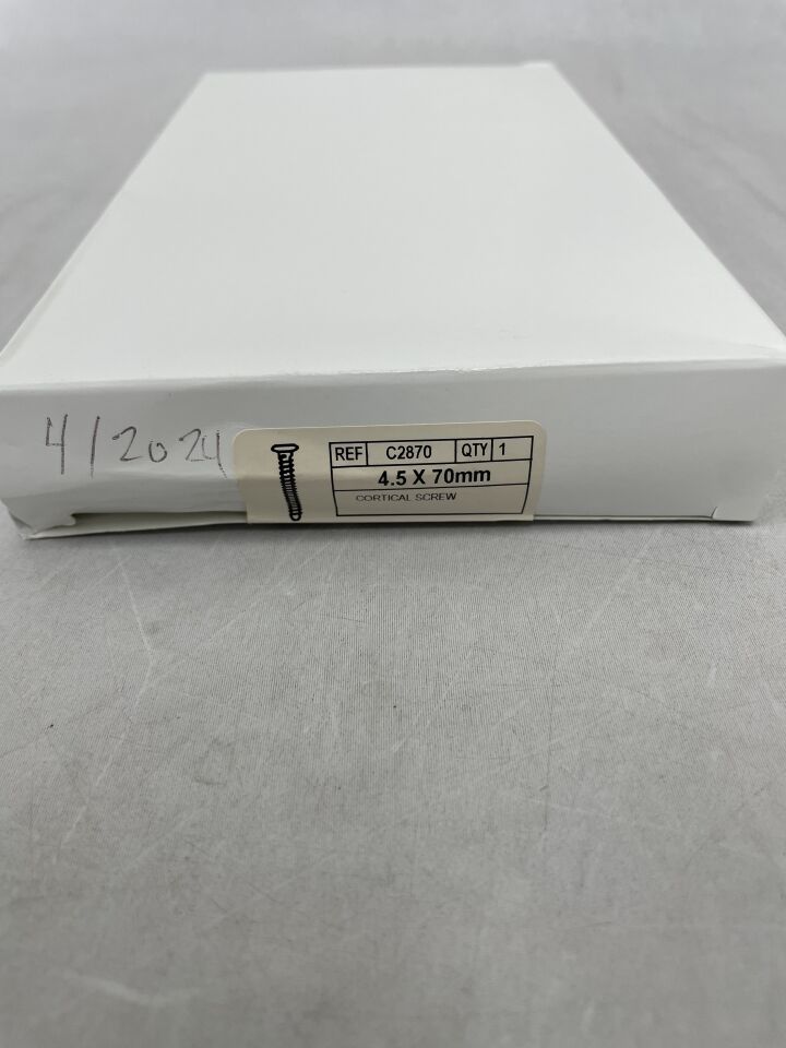 C2870 - CONMED - Cortical Screw 4.5mm x 70mm, (BX/1) - ( Expiry Date: 2024-04-26 )