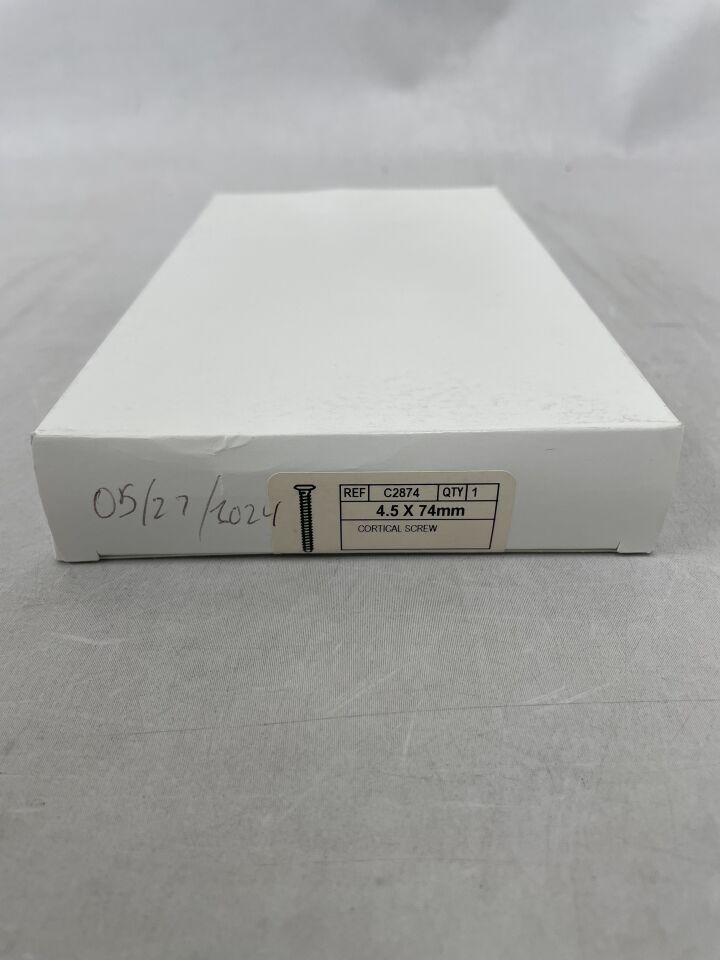 C2874 - CONMED - Cortical Screw, 4.5mm x 74mm, (BX/1) - ( Expiry Date: 2024-05-27 )
