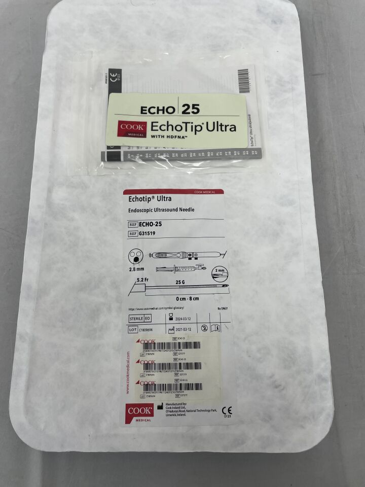 G31519 - COOK - EchoTip Ultra Endoscopic Ultrasound Needle - ECHO-25 - 25G, (EA) - ( Expiry Date: 2024-03-12 )