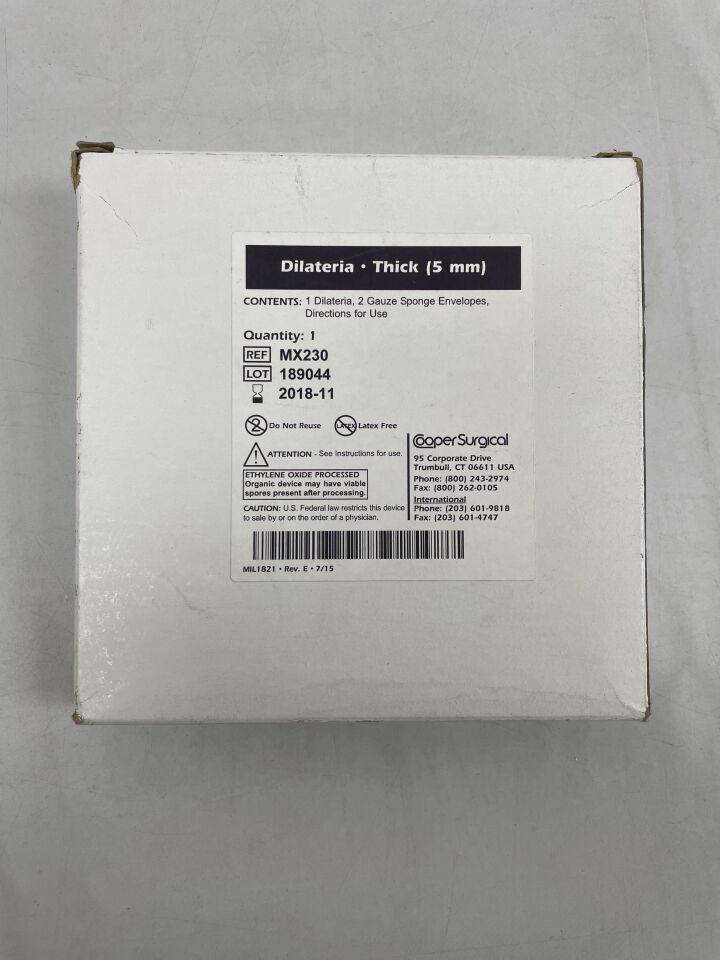 MX230 - COOPER SURGICAL - Dilateria Thick 5MM , (BX/1) - ( Expiry Date: 2024-10-31 )